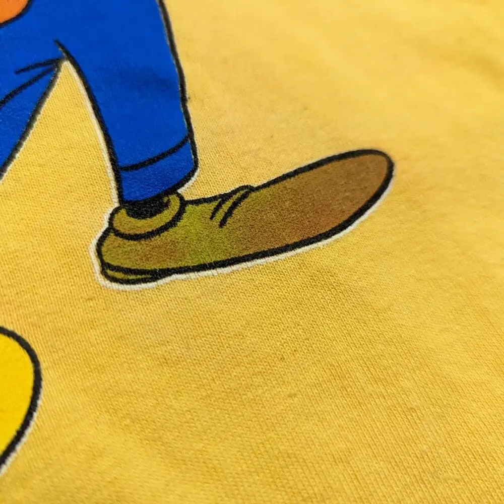 Vintage Disney World T-Shirt Kids Size XL Yellow Mickey Minnie Goofy Donald